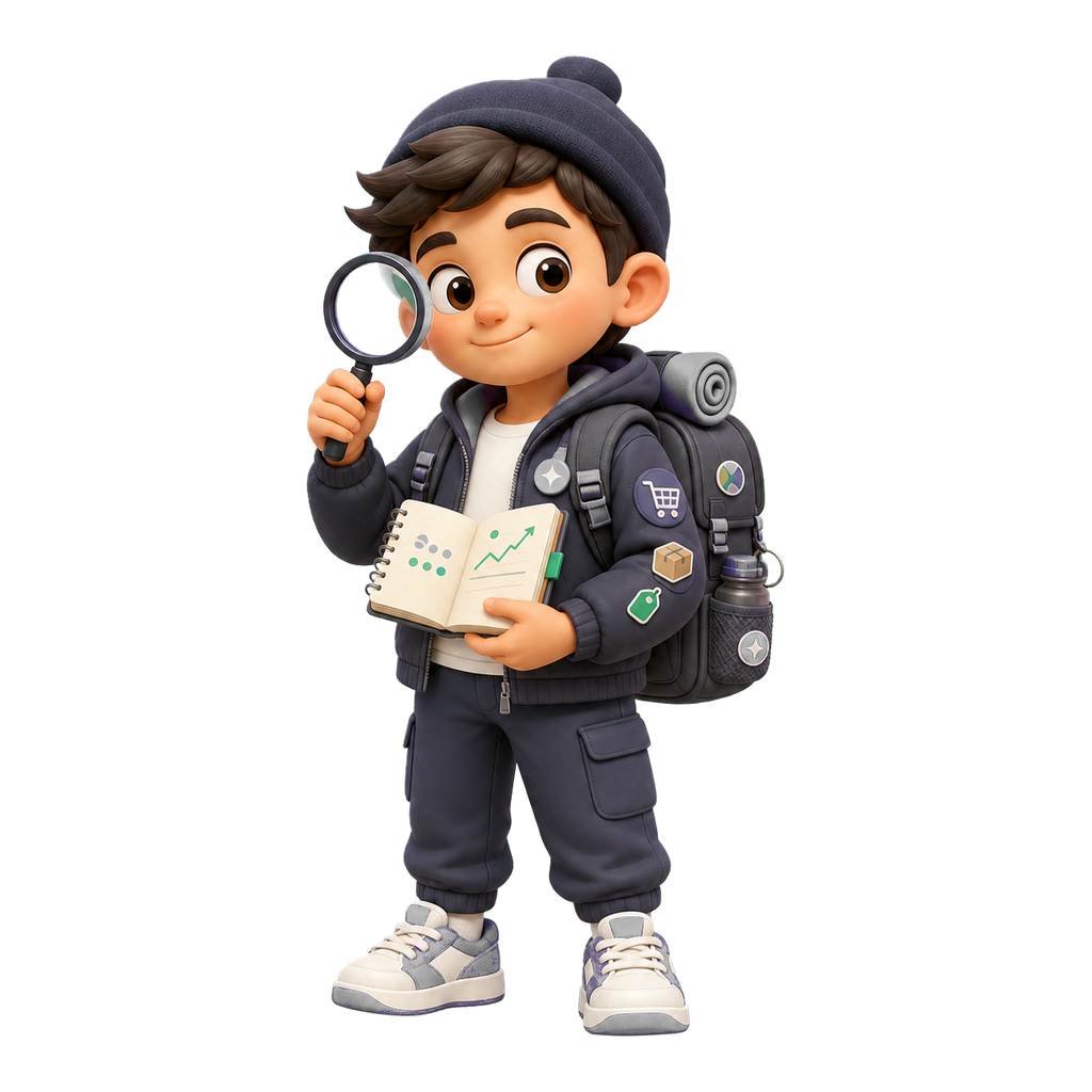 Gspy mascot with a signal notebook for the Pro plan